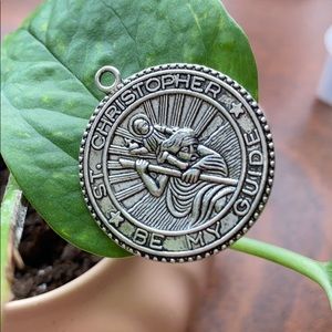 st. christopher religious coin charm